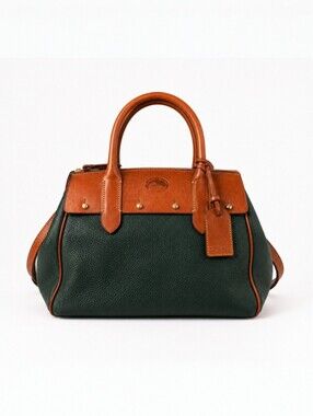 Dooney & Bourke Small Wilson Ivy Green Florentine Leather Satchel Bag NWT